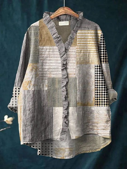 Women's Loose Print Round Neck T-shirt