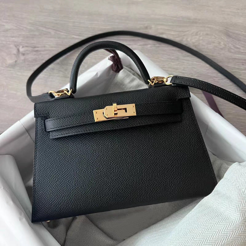 Genuine Leather Mini Kelly Crossbody Bag