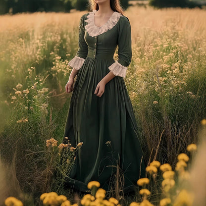 Vintage Flared Chiffon Dress