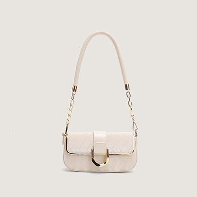 High texture simple temperament chain small square bag