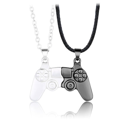 Magnet Necklace Game Console Handle Couple Necklace a Pair Of Magnetite Stone Personality Men And Women Necklace Gift
