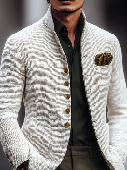Men's Stand Collar Slim Fit Jacket