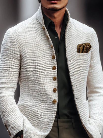 Men's Stand Collar Slim Fit Jacket