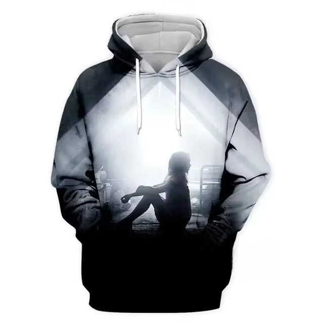 3d digital printing street men's crown sweatshirt