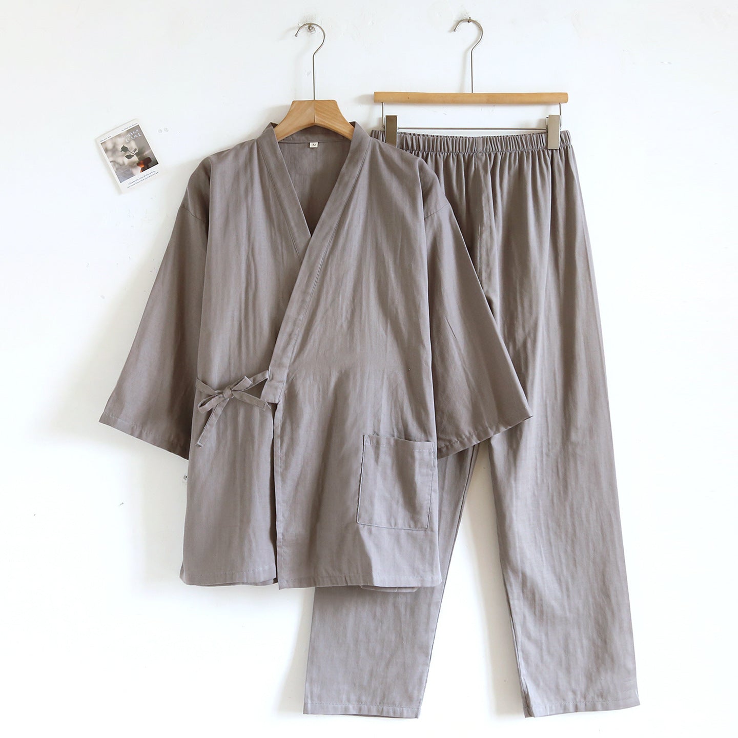 gauze tie-up loungewear set