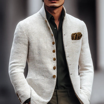 Men's Stand Collar Slim Fit Jacket
