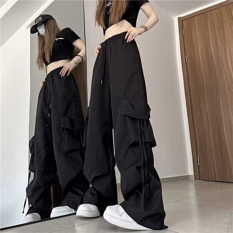 Vintage High Waist Wide Leg Cargo Pants