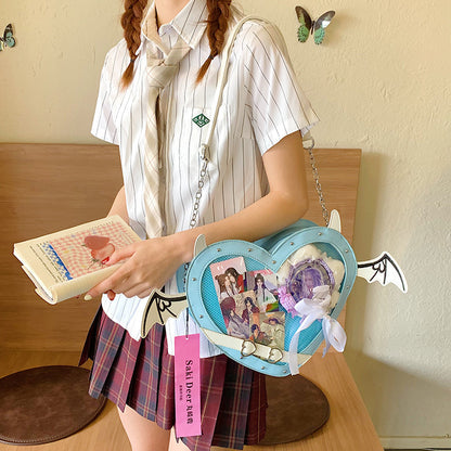 Cute Heart-shaped Crossbody Bag for Women