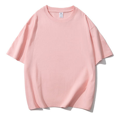 Solid color short-sleeve cotton T-shirt Men
