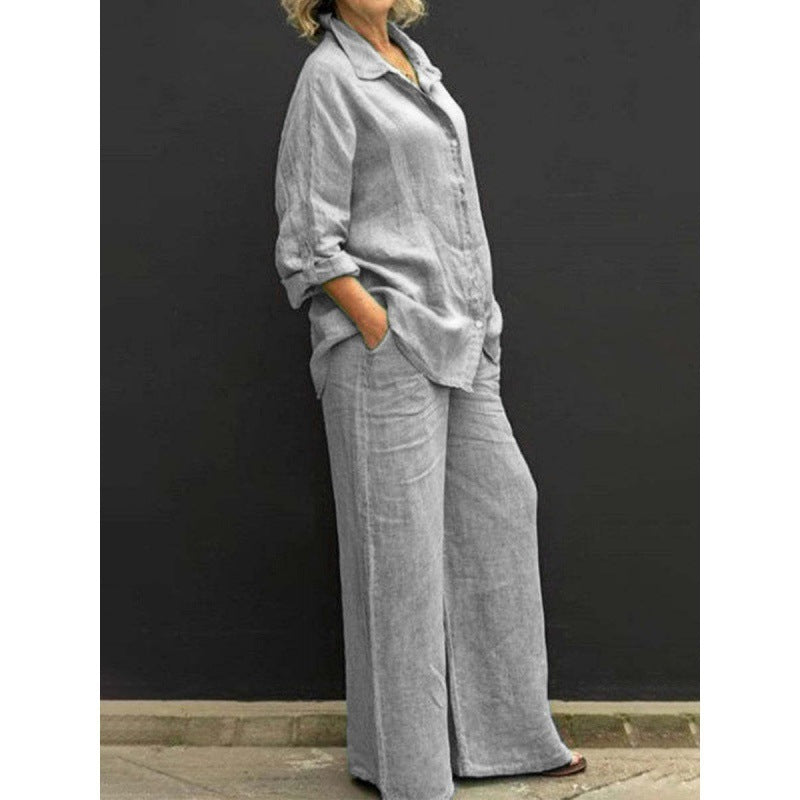 Women's Casual Shirt and Pants Set