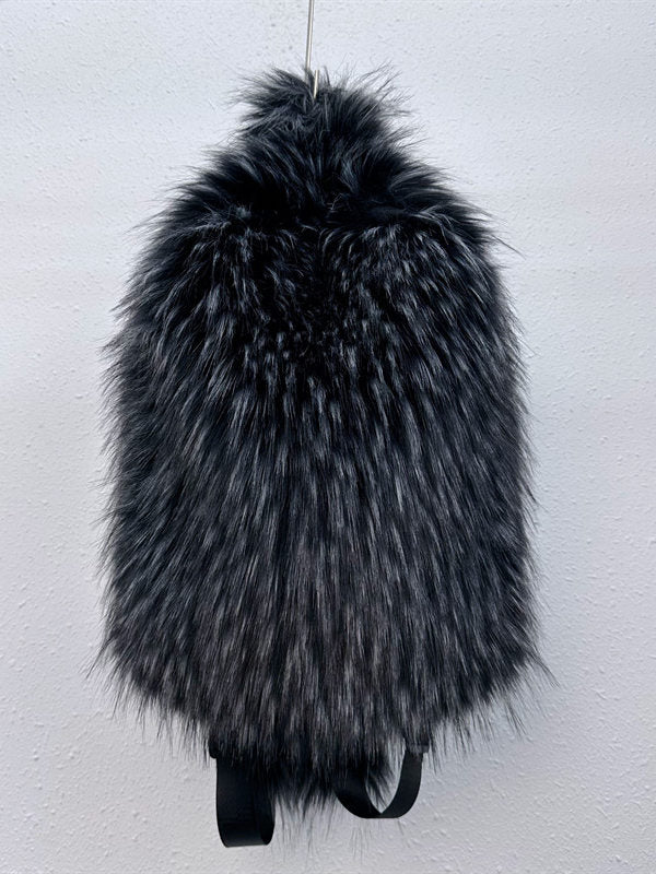 Ciseonik Hot-Selling School Bag, Fur Backpack, Women's Furry Bag, New Versatile Travel Plush Backpack