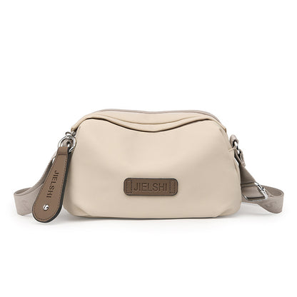 Solid-color Oxford fabric crossbody bag
