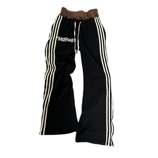 Retro Striped Print Pants