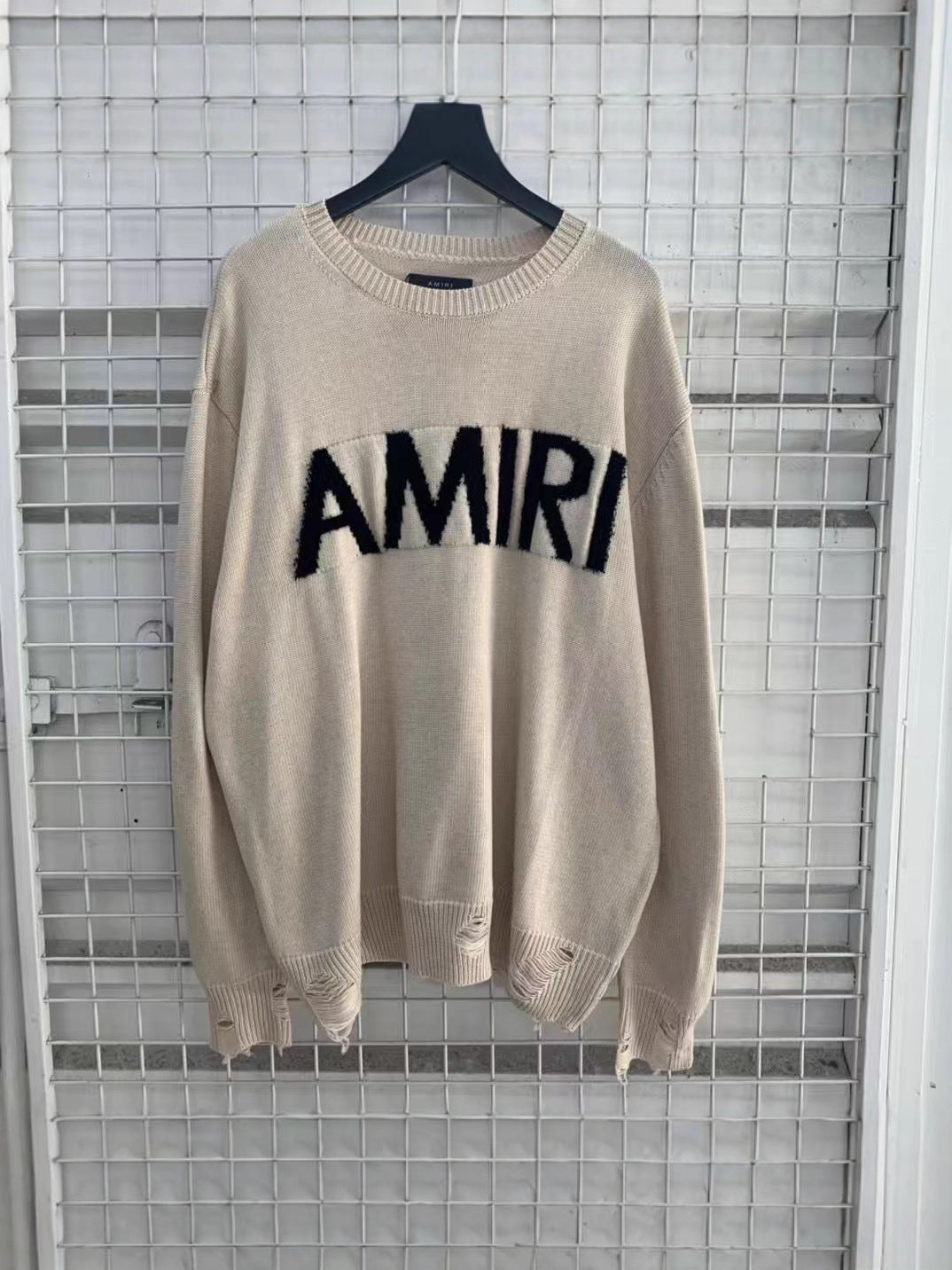 Ami Letter Knit Sweater Pullover