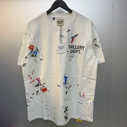 Cross-border Foreign Trade GALLERY DEPT 25SS New Meichao High Street Splash Ink Graffiti Men and Women Couple Short-sleeved T-shirt