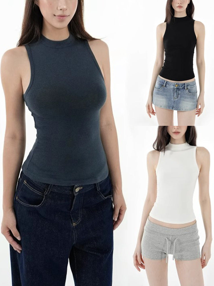 Womens Halter Neck Slim Fit Vest