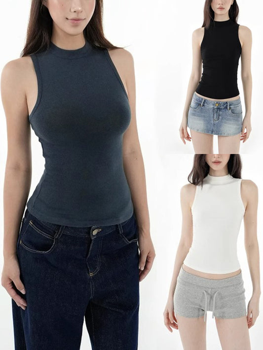Womens Halter Neck Slim Fit Vest