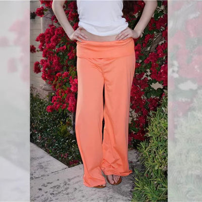 Elastic Waist Flared Pants