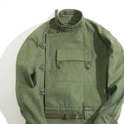 Mens Cotton Stand Collar Jacket
