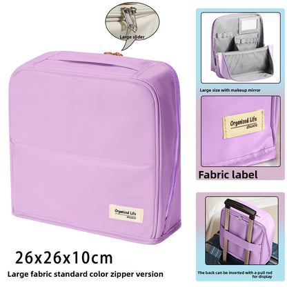 Vertical large-capacity magnetic makeup bag