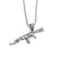 60cm Chain Rifle Machine Submachine Gun Sniper Rifle Pendant Necklace for Men Male Personality Temperament Jewelry