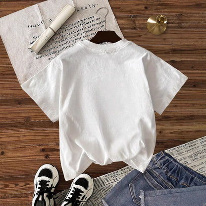 Multi-color Round Neck Short Sleeve