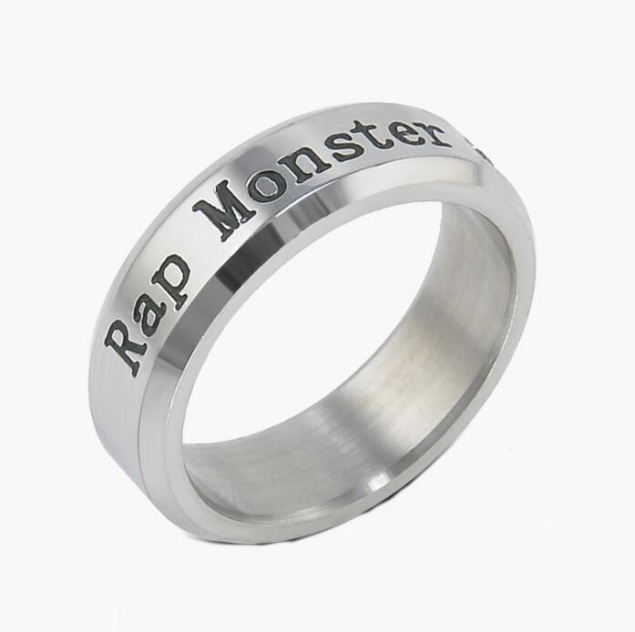 BOYS BTS Ring Men Women Stainless Steel KPOP JUNGKOOK JIMIN JIN V SUGA J-HOPE Name Rings Gifts