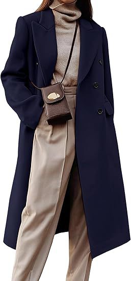 Double-Breasted Slim Outwear Coat