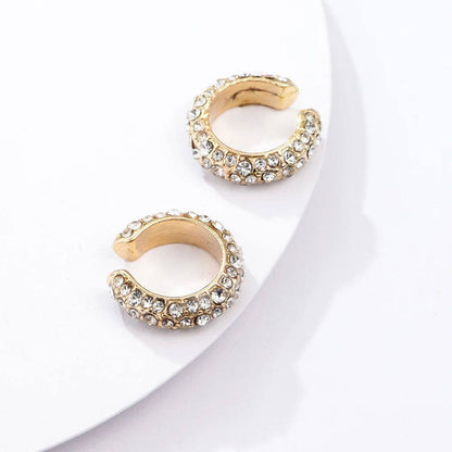 Pearl clip earrings with ear cartilage clips