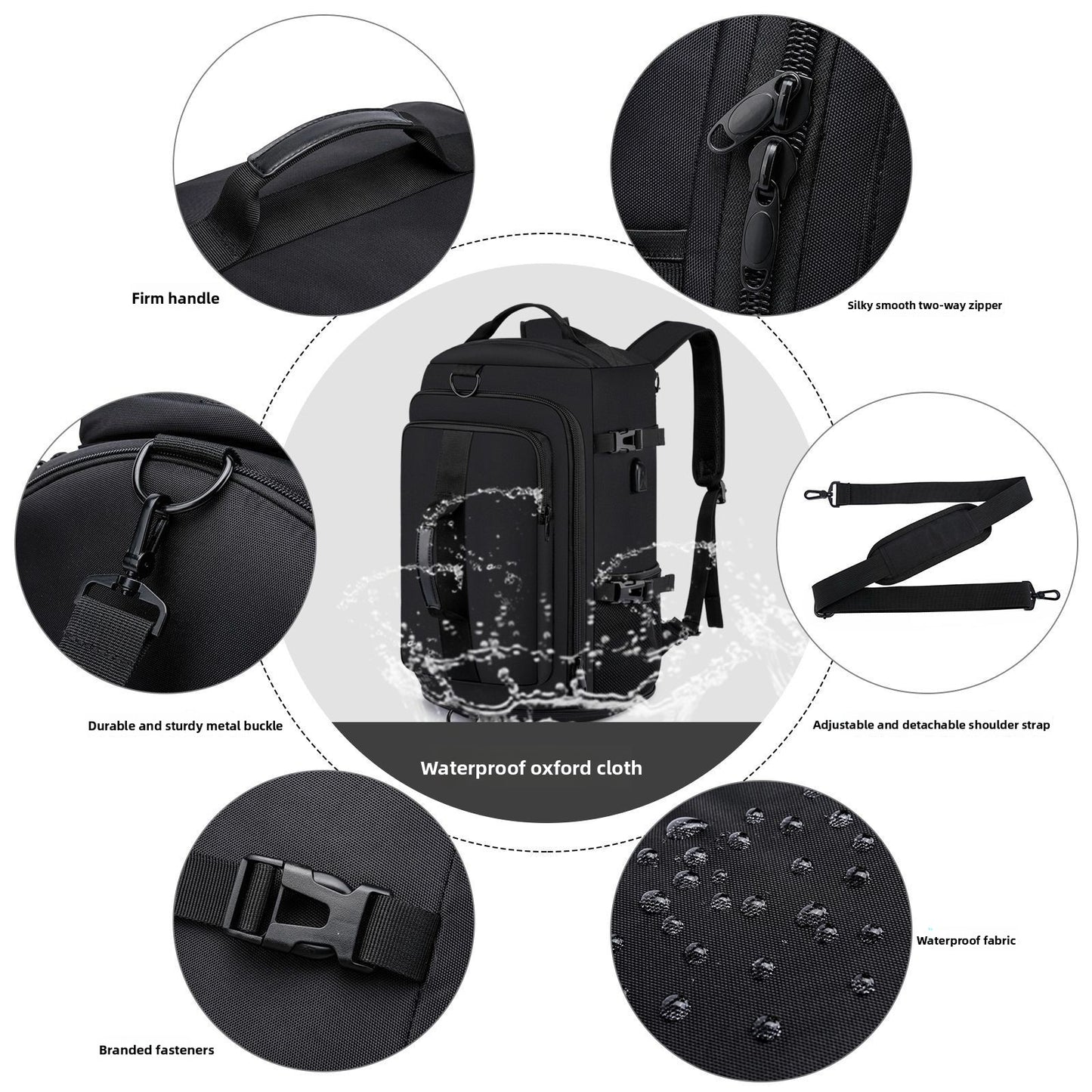 Hiking, travel, and fitness backpack