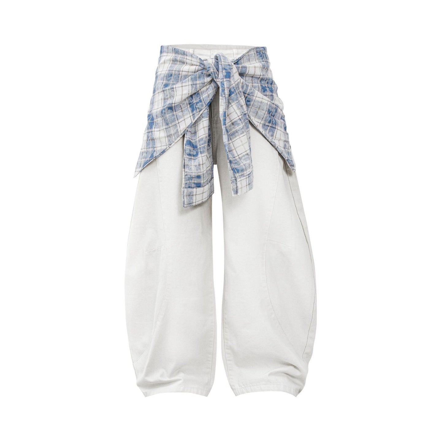 Men's loose-fitting curved jeans
