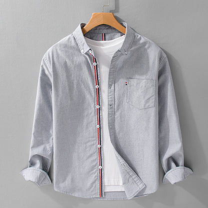 British Style Long Sleeve Cotton Blend Shirt