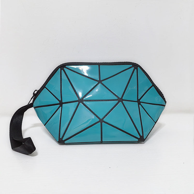 Glow-in-the-dark geometric diamond pattern bag