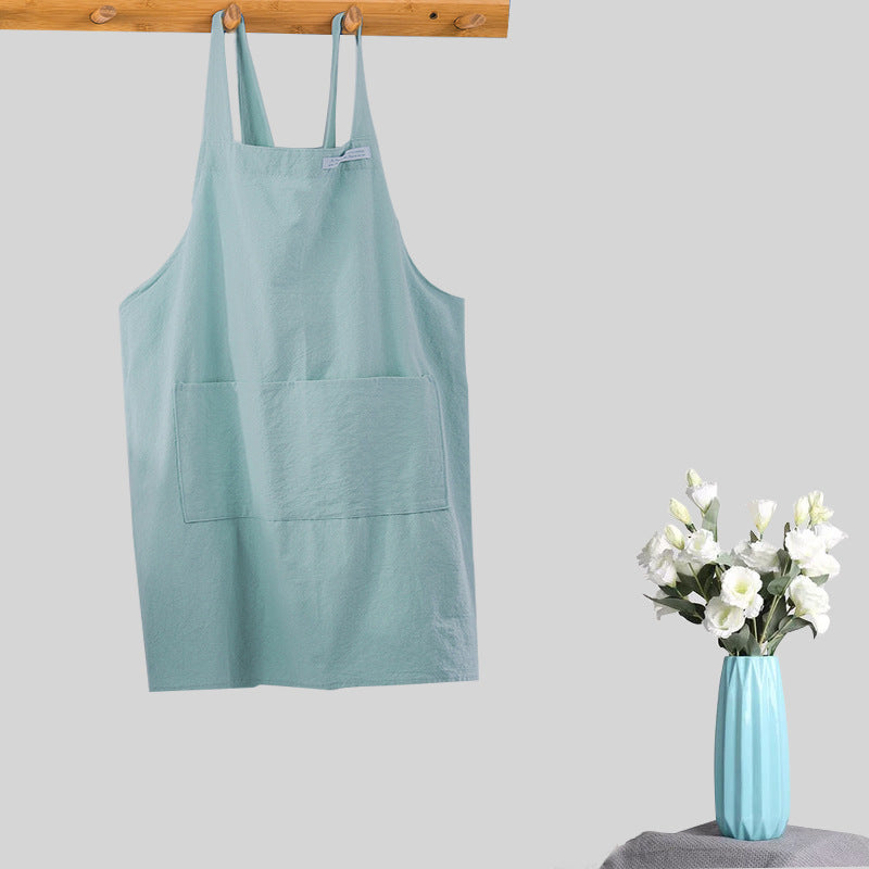 Cotton Linen Apron with Printed Logo