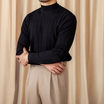 Mens Half Turtleneck Wool Blend Sweater