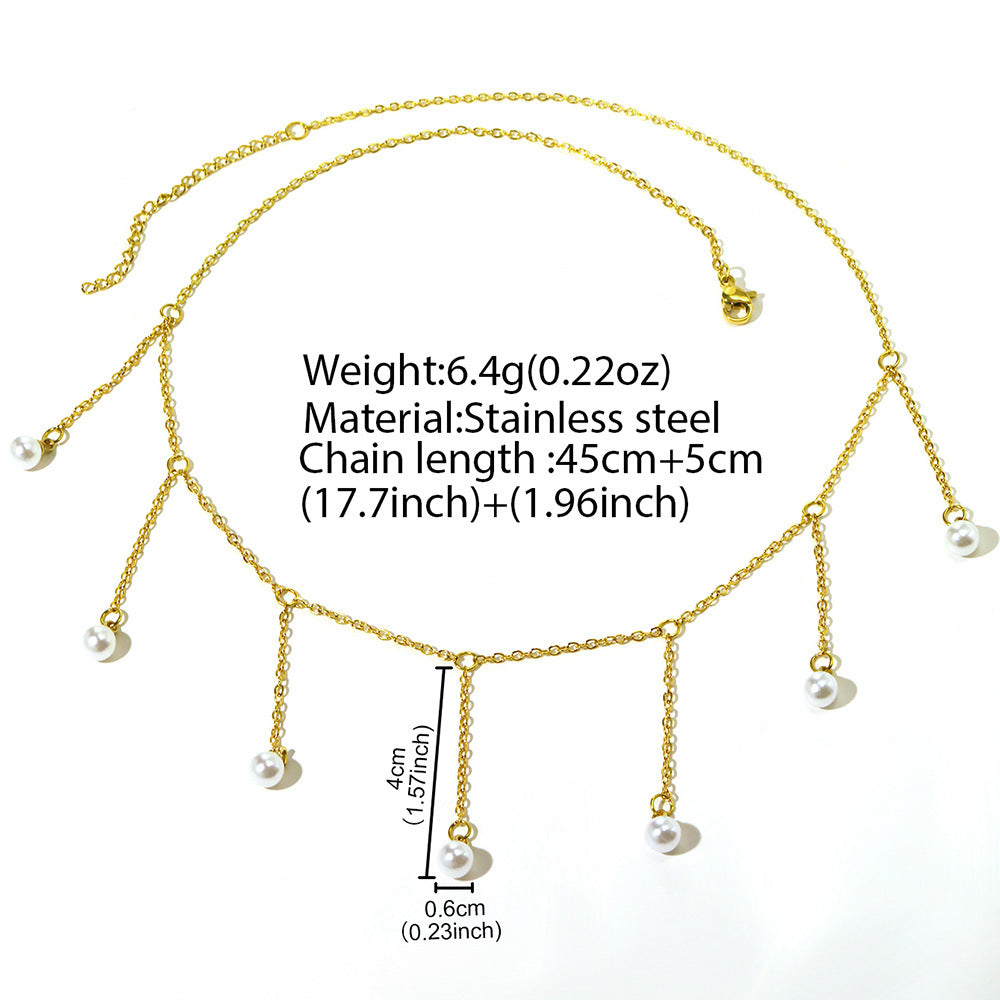 Tassel Pearl Necklace