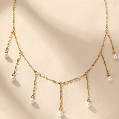 Tassel Pearl Necklace