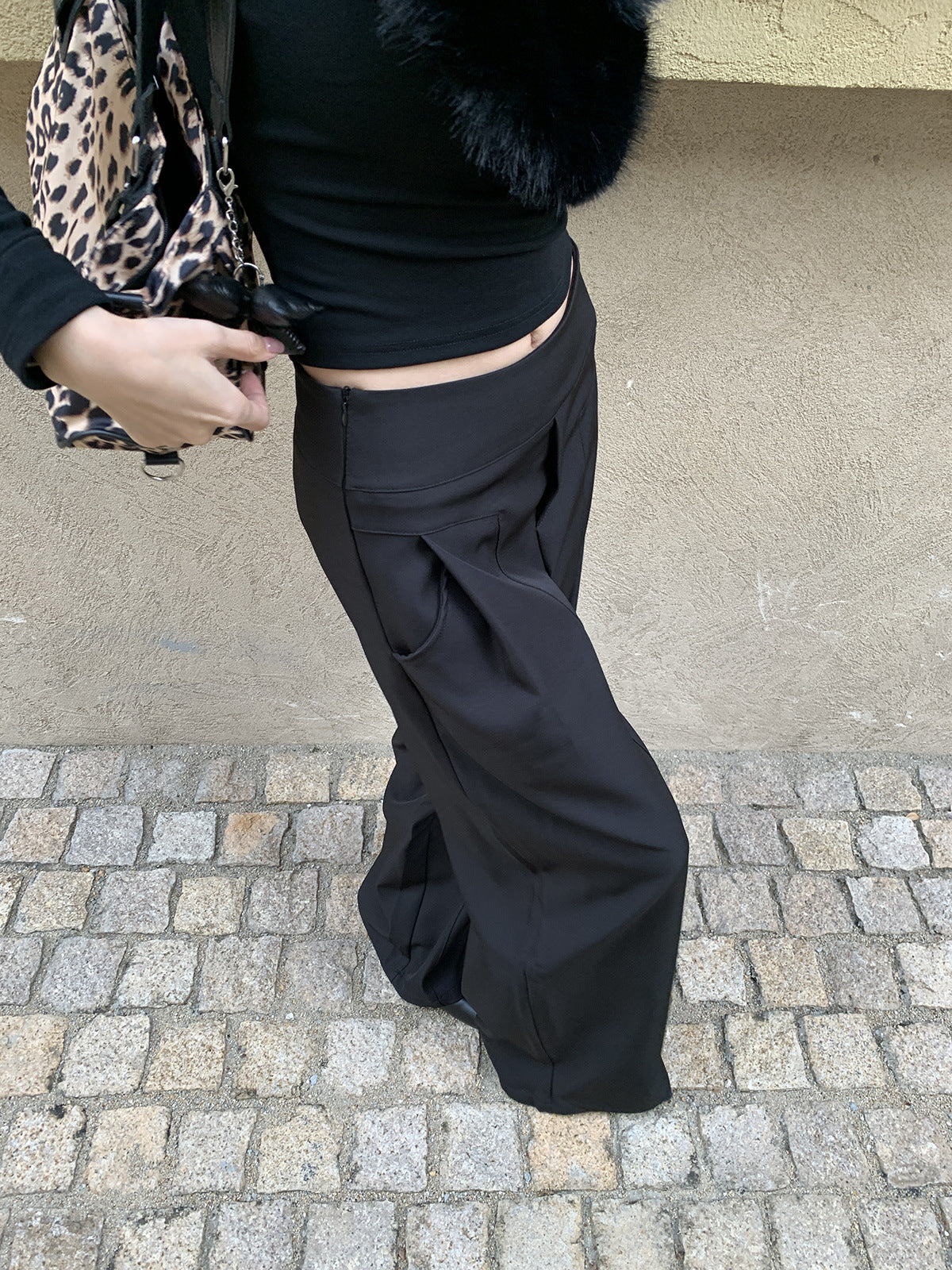 Pleated Wide Leg Trousers for Women