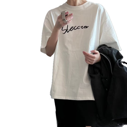 Mens Rose Print Cotton T-Shirt