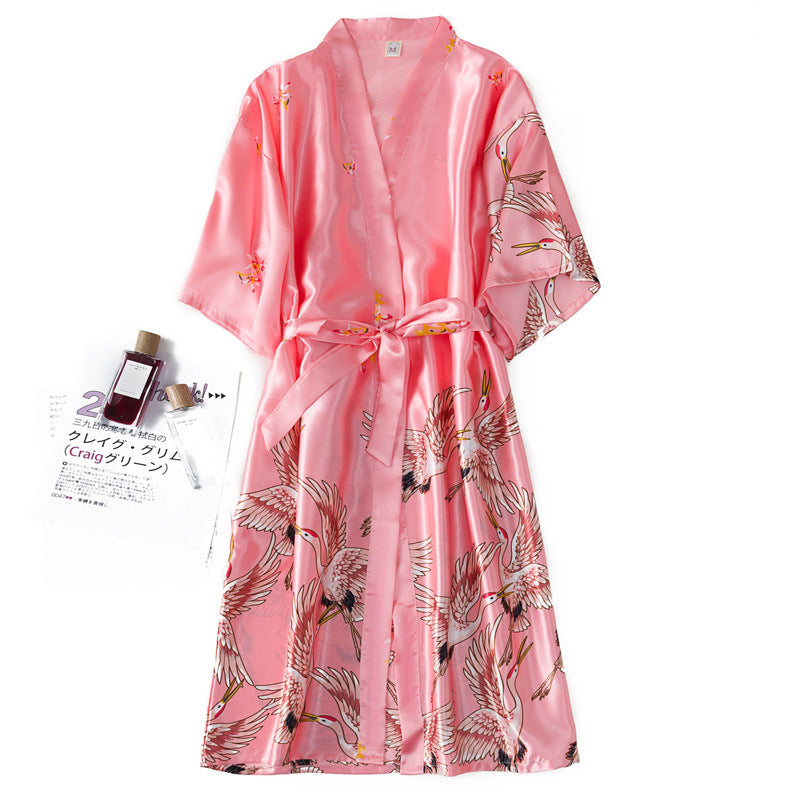 Silk Style Bridal Loungewear Nightgown