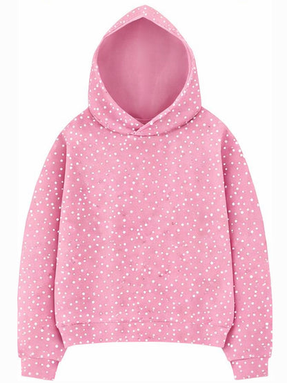 Star Pattern Tie-Dye Hooded Sweatshirt Jacket