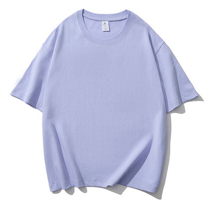 Solid color short-sleeve cotton T-shirt Men