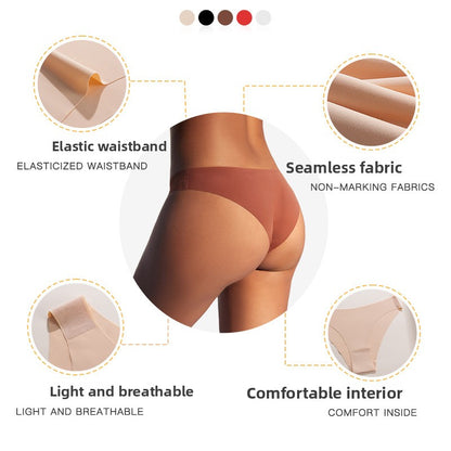 Ice silk seamless breathable low-rise briefs