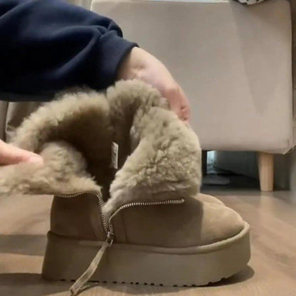 Fleece-Lined Winter Snow Boots
