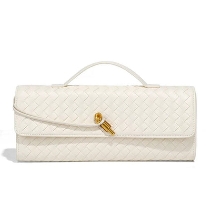 Single-shoulder baguette woven bag