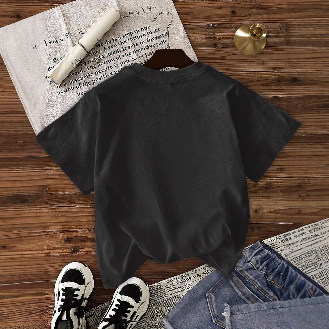 Multi-color Round Neck Short Sleeve