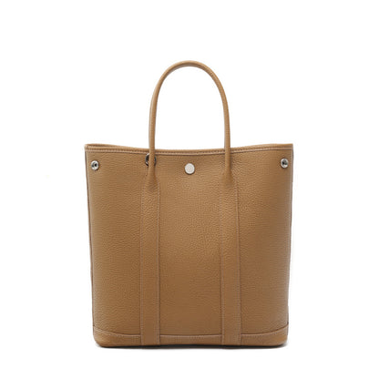 Large-capacity genuine leather handbag