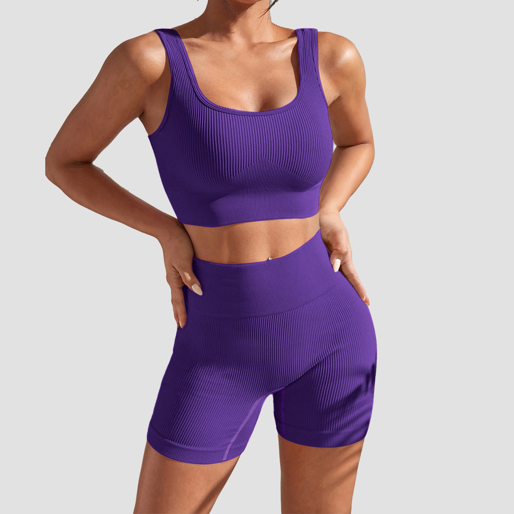 Women's Yoga Sports Set with Built-in Bra