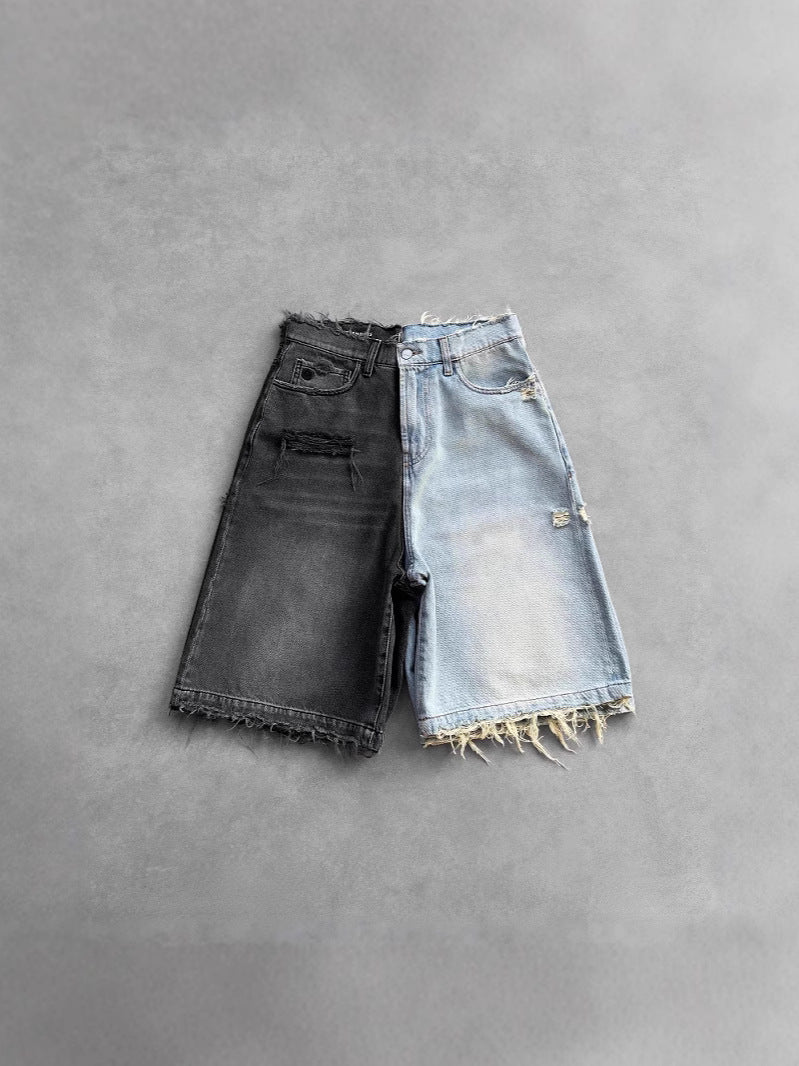 Gothic Washed Denim Shorts