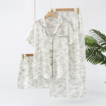 Women's three-piece loungewear set